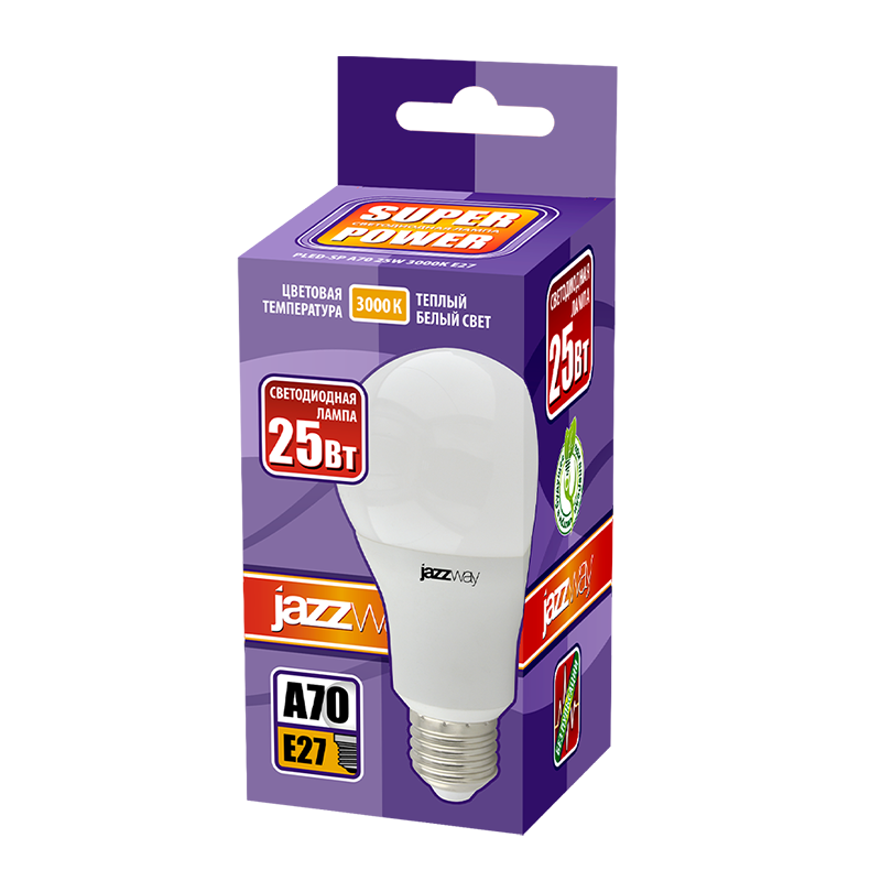 Лампа светодиодная  POWER PLED- SP A65 25w 3000K E27 230/50 | .5018051A |  Jazzway — миниатюра 2