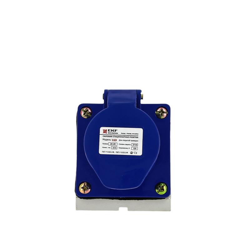 Розетка стационарная наружная 133 2Р+РЕ 63А 220В IP67 EKF PROxima | ps-133-63-220 | EKF — миниатюра 3