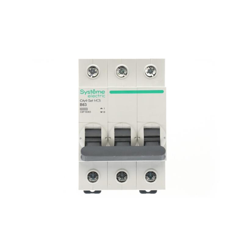 Выключатель автоматический трёхполюсный 63A B 6kA City9 | C9F16363 |Systeme Electric — миниатюра 3