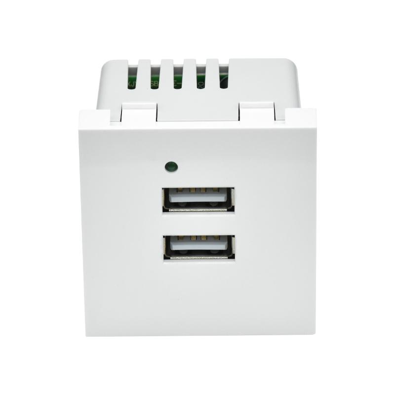 PRIMER РКЮ-23-40-П Розетка USB A+A 4,2А (2 мод.) бел. | PR-KK40D-RU-0-2-AA-K01 | IEK — миниатюра 6