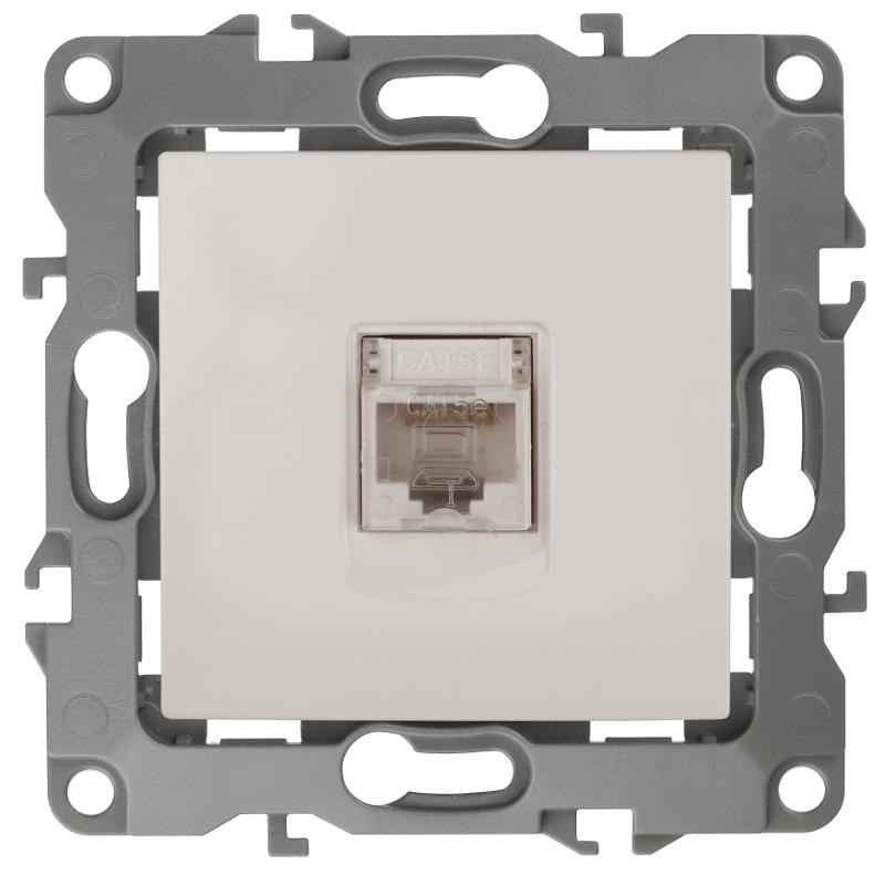 Розетка информационная 12-3107-02 RJ45,  слоновая кость  |Б0014724 | ЭРА — миниатюра 1