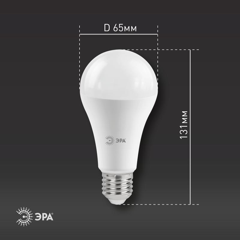 Лампа светодиодная LED A65-25W-840-E27 R (диод, груша, 25Вт, нейтр, E27) (10/100/1200) | Б0048010 | ЭРА — миниатюра 4