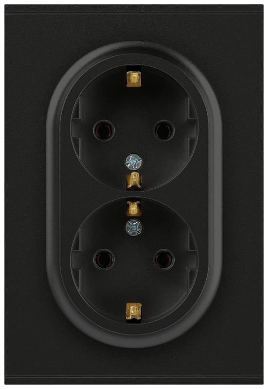 Розетка Arktik 16-2104-05 двойная с заземлением 2X2P+E Schuko 16А-250В антрацит | Б0070448 | ЭРА — ЭРА (Энергия света)