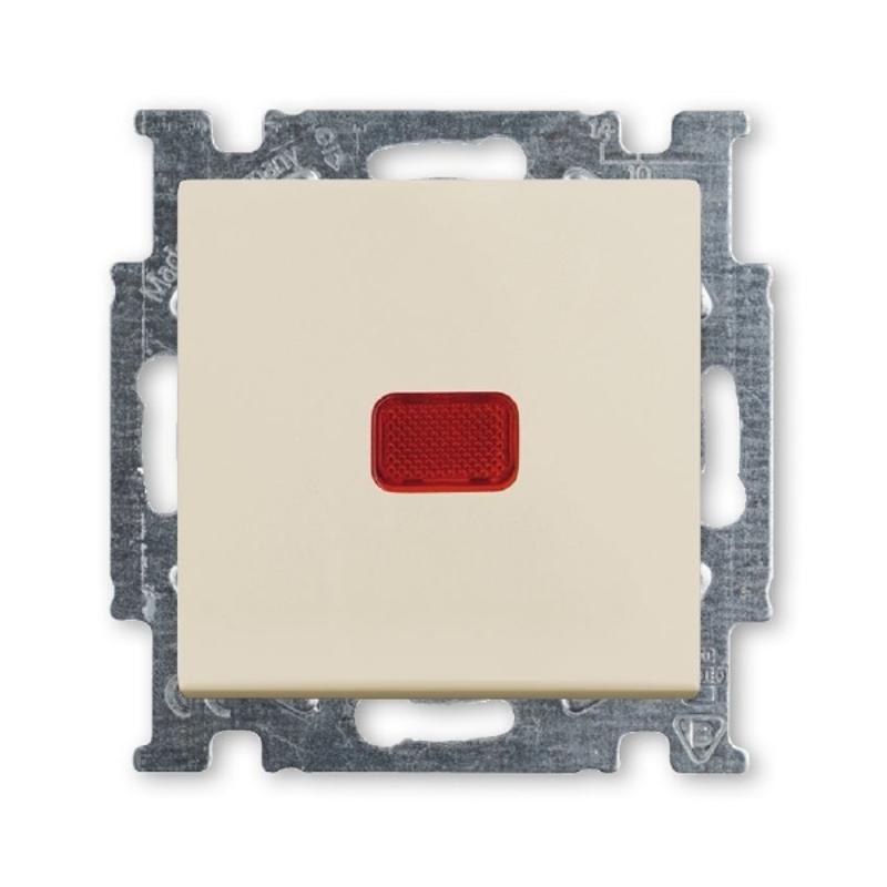 ABB Basic 55 Сл. кость Переключатель 1-клавишный с подсветкой и N-клеммой | 1012-0-2150  | 2CKA001012A2150 | ABB — ABB
