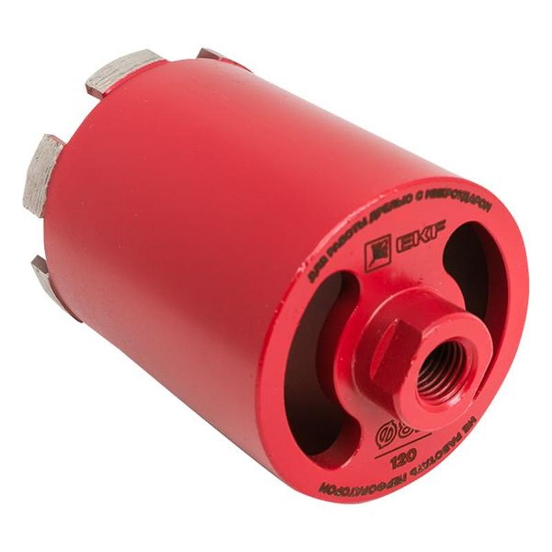 Коронка алмазная (верхнее пылеудаление) DCH-82/120MHS (120мм) Micro Hit Laser M16 Professional| dch-82-120-mhs-m16 | EKF — миниатюра 9