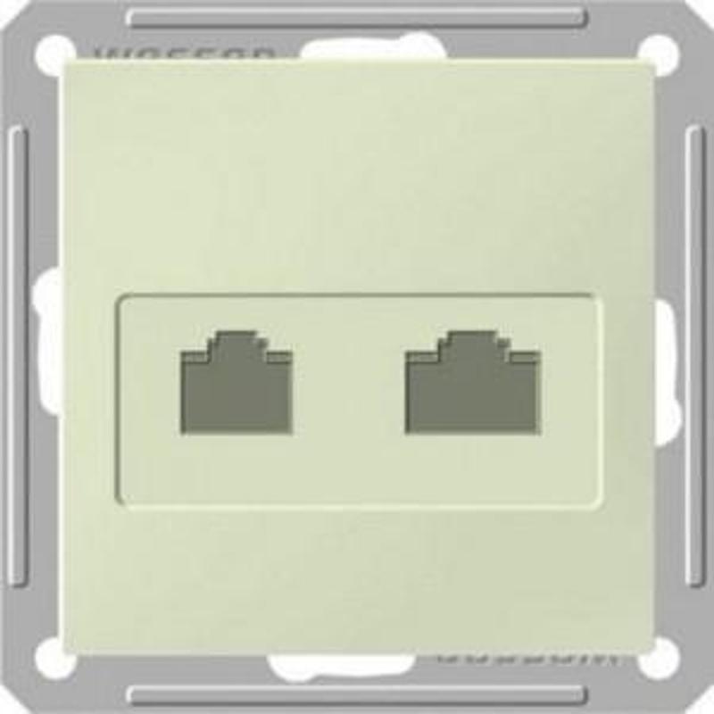 W59 Слоновая кость Розетка 2-ая ТЛФ + компьютерная 5е (RJ11+RJ45) | RSI-251TK5E-2-86 | SE — Systeme Electric