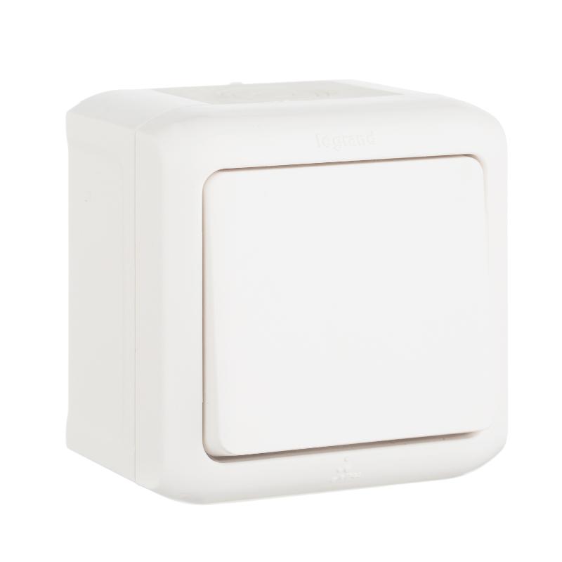 Quteo Белый Переключатель 1-клавишный IP44 10А | 782304 | Legrand — Legrand