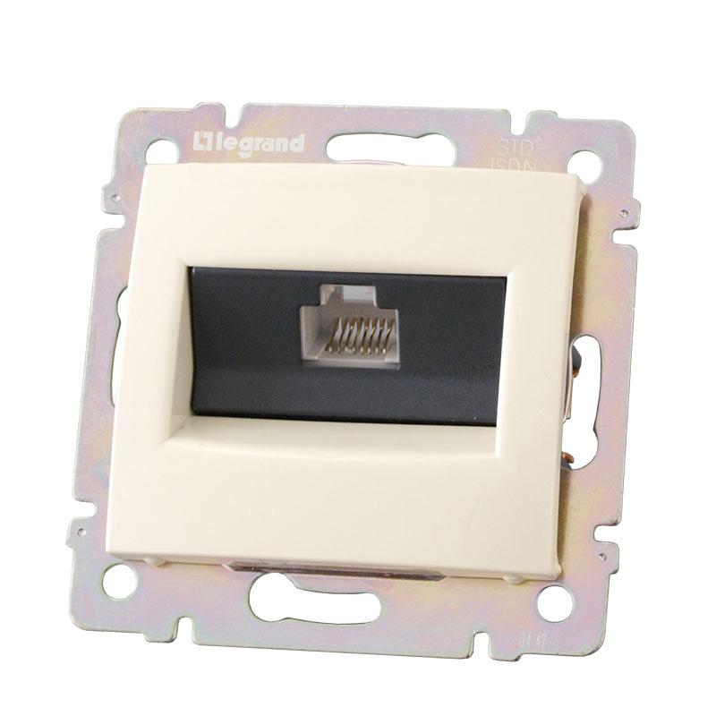 Valena DIY Розетка компьютерная RJ45х1 в рамку UTP слоновая кость | 695624 | Legrand; замена на арт. ИЭК 6956241 — Legrand