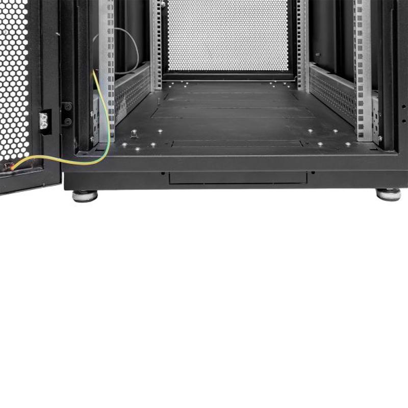 Шкаф напольный 19" TERACOM PRO 42U600х1000 мм двери перфорированная сзамком-ручкой и перфорированная чёрный | TRP-NTC-4261-65B | EKF — миниатюра 14