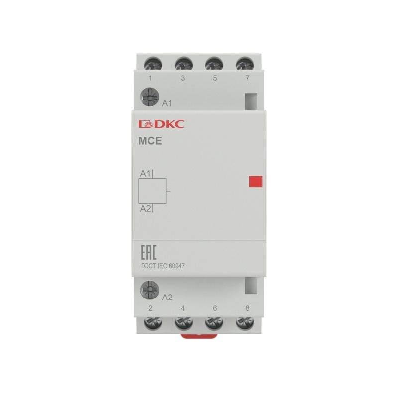 Контактор модульный YON max типа MCE, 4P, 20A, 240В, 4НО | MCE-20-40-A240 | DKC — миниатюра 2