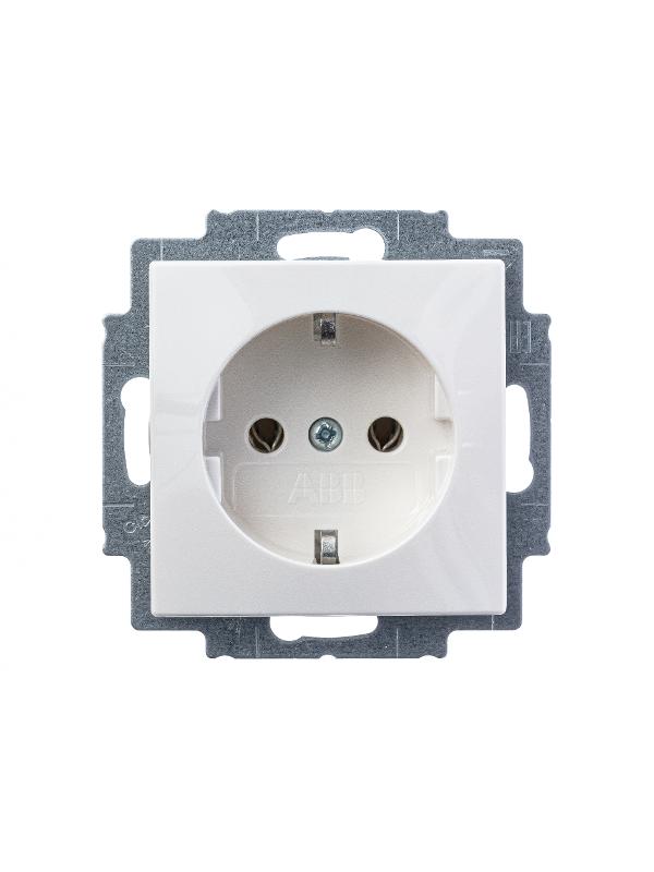 ABB Basic 55 Альп. белый Розетка с/з | 2011-0-3855  | 2CKA002011A3855 | ABB — миниатюра 4