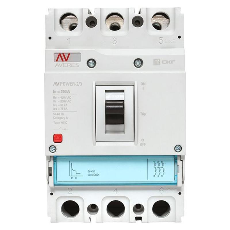 Выключатель автоматический AV POWER-2/3 200А 80kA TR AVERES | mccb-23-200H-TR-av | EKF — миниатюра 13