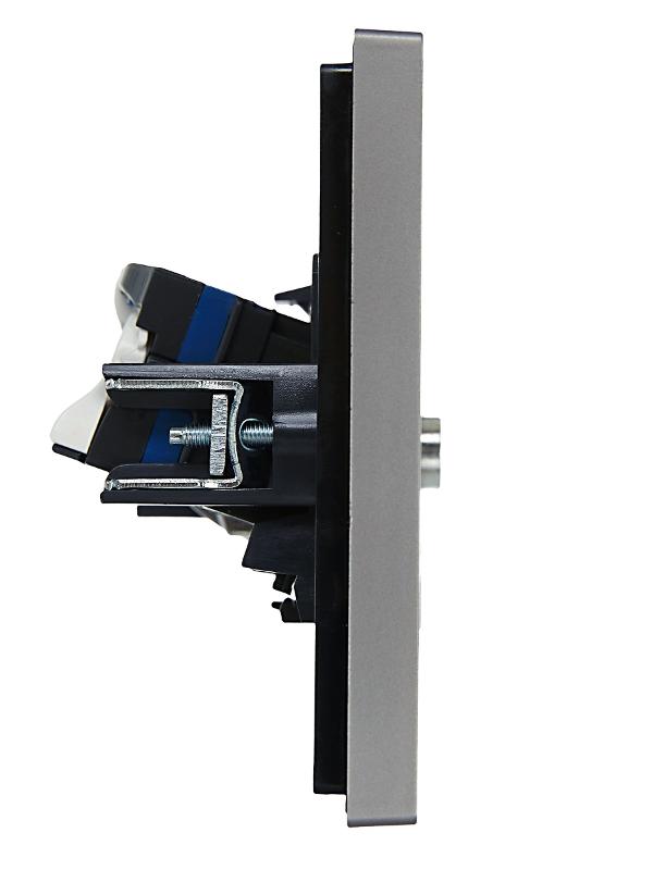 FORTE&PIANO Розетка двойная TV+RJ45 кат.6 FP537 сталь | FP-AK20-2-K46 | IEK — миниатюра 4