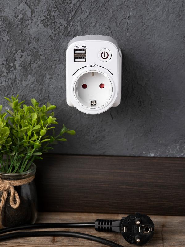 Розеточный блок SB-01 (розетка 2P+E 16А, 2 USB разъема 5V 2,1A) EKF PROxima | SB-01 | EKF — миниатюра 10