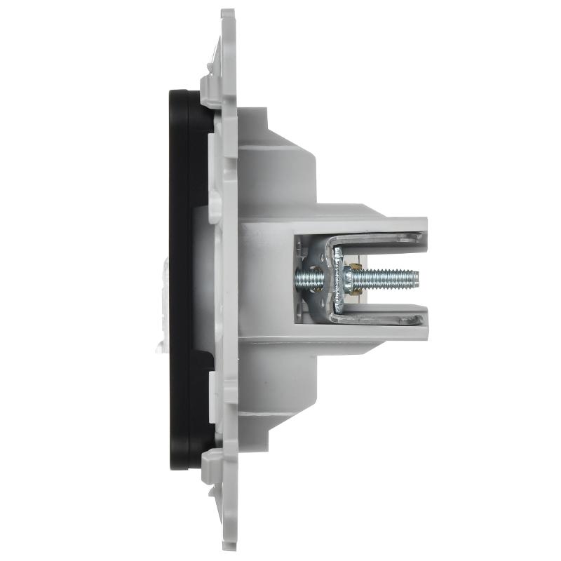 FLITE Розетка 2-ая RJ45/TV кат.5Е UTP РКТВ5е-2-0-ФлЧ черный | FI-AK22-1-K02 | IEK — миниатюра 5