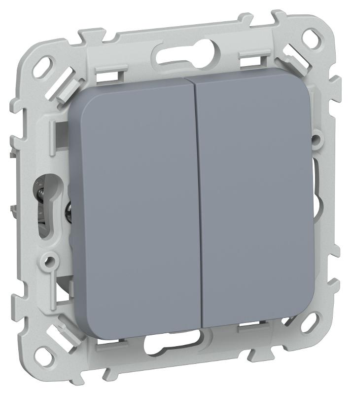 FLITE Выключатель 2-клавишный 10А ВС12-1-0-ФлМ маренго | FI-V20-0-10-1-K35 | IEK — IEK (ИЭК)
