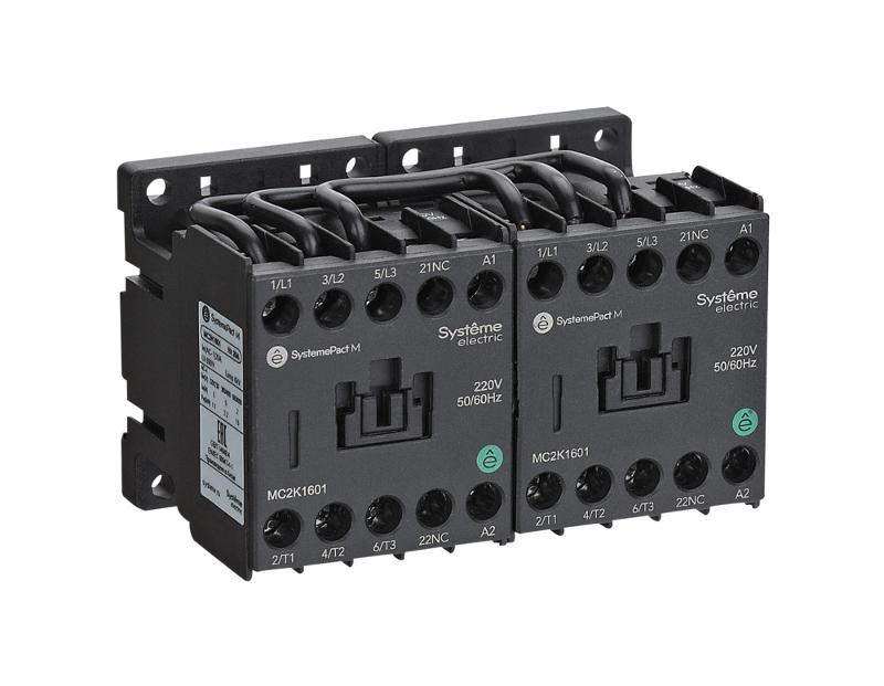 РЕВЕРСИВНЫЙ КОНТАКТОР MC2K 6A 1НО AC24V 50/60Hz | MC2K0610B7 | Systeme Electric — фото 1 | Sento