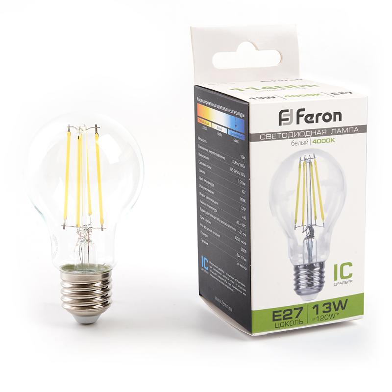 Лампа светодиодная, (13W) 230V E27 4000K, LB-613 | 38240 | FERON — фото 1 | Sento