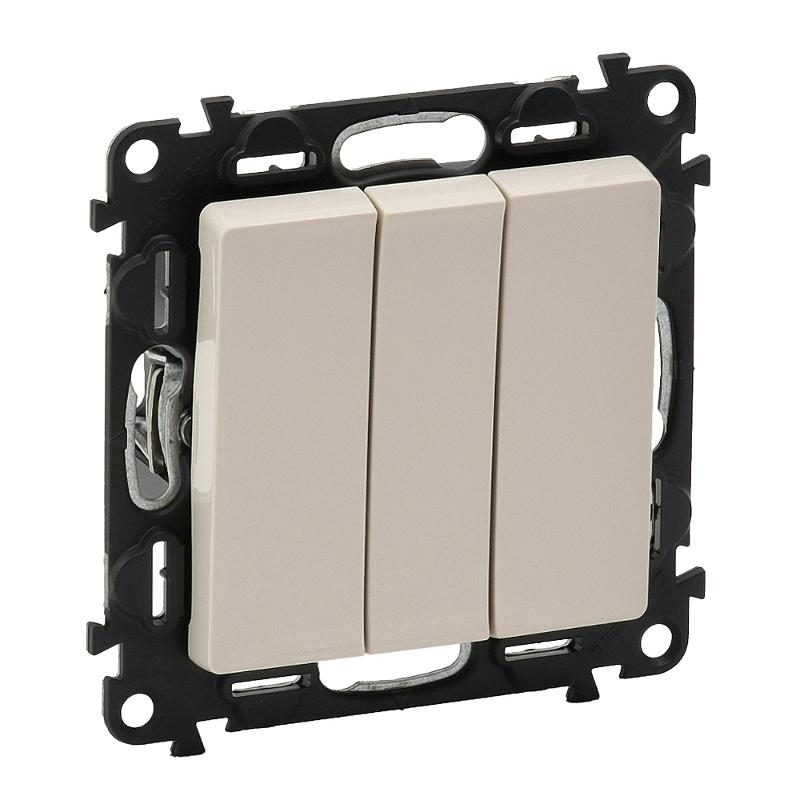 Valena LIFE DIY Сл.кость Выключатель 3-клавишный 10А 250В | 752503 | Legrand — Legrand