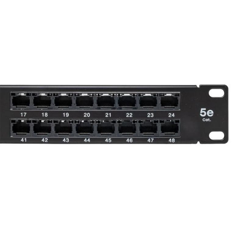 Патч-панель высокой плотности TERACOM PRO 19'' Cat.5E 1U неэкранированная UTP 48 портов RJ-45 Dual IDC с органайзером | TRP-PPNL-5EUTP-C1U48 | EKF — миниатюра 8