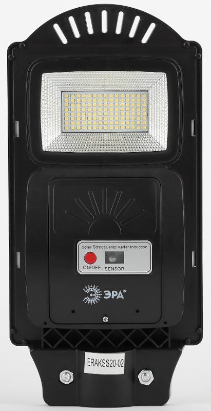 Светильник светодиодный уличный на солн.батарее SMD,с кронштейном,20W, с датч. движ.,ПДУ,400lm, 5000К, IP6 | Б0046798 | ЭРА — миниатюра 3