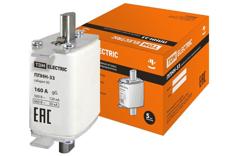Предохранитель ППНН-33 габ.00, 160А  | SQ0713-0010 | TDM — TDM ELECTRIC