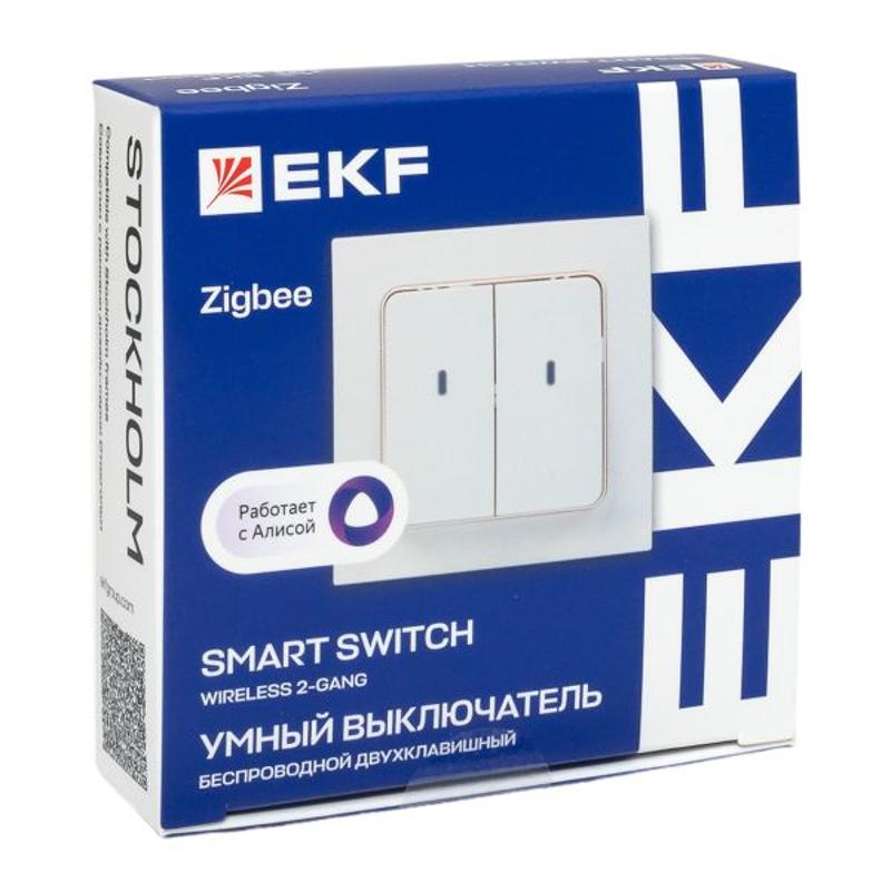 Умный беспроводной выключатель Стокгольм 2-кл. белый Zigbee  Сonnect|RCV-ST2-WS-ZB|EKF — миниатюра 19