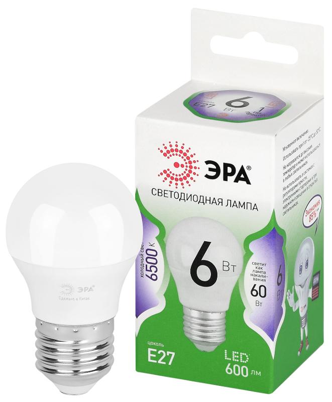 Лампа светодиодная  GREEN LINE LED P45-6W-865-E27 GL E27 6 Вт шар холодный свет | Б0067059 | ЭРА — ЭРА (Энергия света)