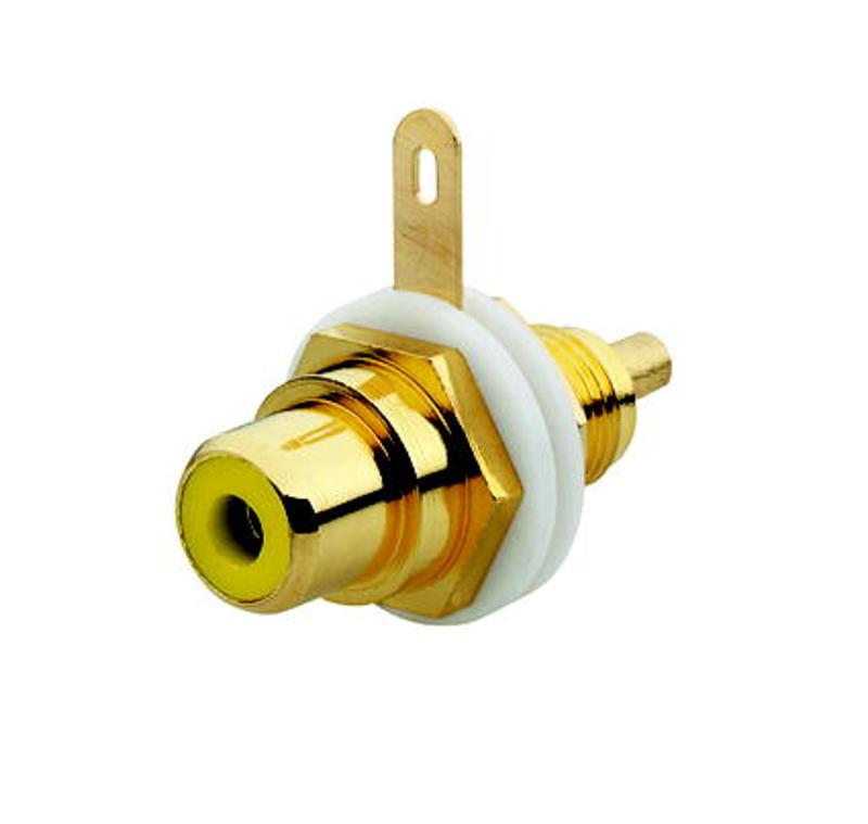 Разъём RCA/CINCH (колокольчик/тюльпан), диапазон от 20 Гц до 20 кГц, цвет жёлтый | 0230-0-0454  | 2CKA000230A0454 | ABB — ABB