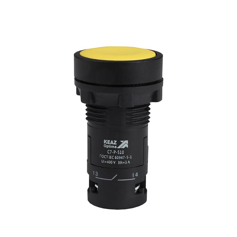 Кнопка OptiSignal Compact D22 C7-P-510 желтая 1НО XB7NA51 | 362034 | КЭАЗ — КЭАЗ (Курский электроаппаратный завод)