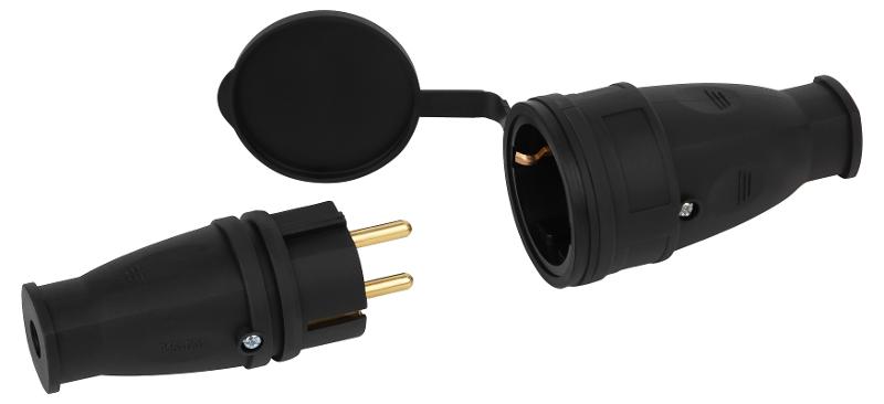 Розетка ЭРА RX10-B-IP44 каучуковая c заземлением 16А IP44 прямая черная | Б0055418 | ЭРА — миниатюра 4