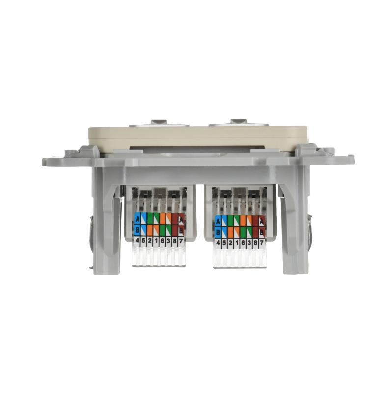 FLITE Розетка 2-ая компьютерная RJ45 кат.5Е UTP РК5е-2-0-ФлСл сливочный | FI-K22-1-K86 | IEK — миниатюра 4
