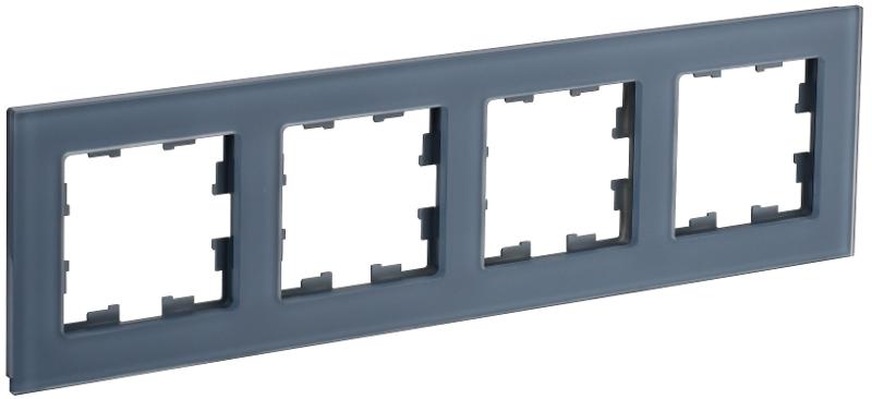 BRITE Рамка 4-ая РУ-4-2-Бр стекло маренго матовый | BR-M42-G-31-K35 | IEK — IEK (ИЭК)