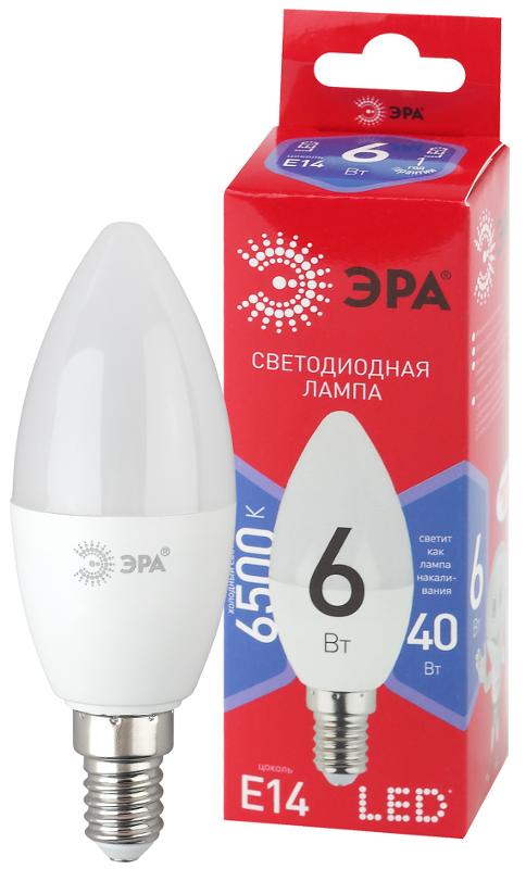 Лампа светодиодная ЭКО LED B35-6W-865-E14 R (диод, свеча, 6Вт, хол, E14) | Б0045339 | ЭРА — ЭРА (Энергия света)
