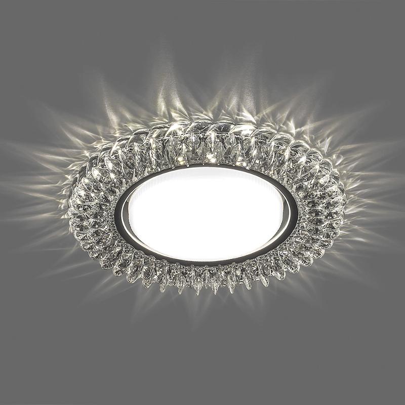 Светильник потолочный встраиваемый под лампу GX53 CD4035 20LED*2835SMD 4000K, 15W GX53, без лампы, прозрачный, хром | 40502 | FERON — миниатюра 2
