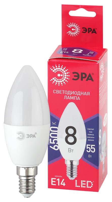 Лампа светодиодная ЭКО LED B35-8W-865-E14 R (диод, свеча, 8Вт, хол, E14) | Б0045341 | ЭРА — фото 1 | Sento