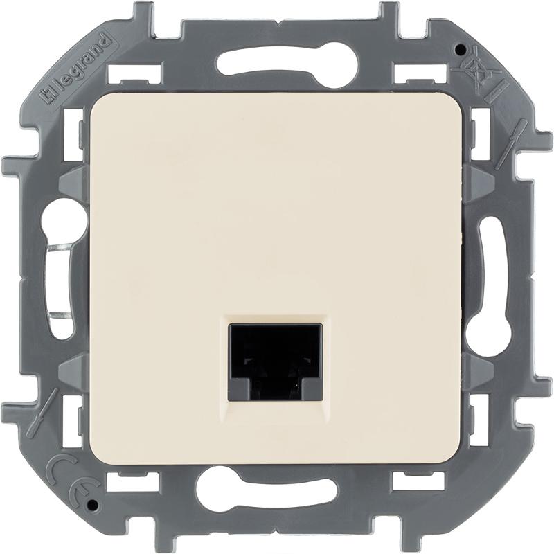Розетка компьютерная RJ45 категория 6 UTP - Legrand Inspiria - слоновая кость — миниатюра 5