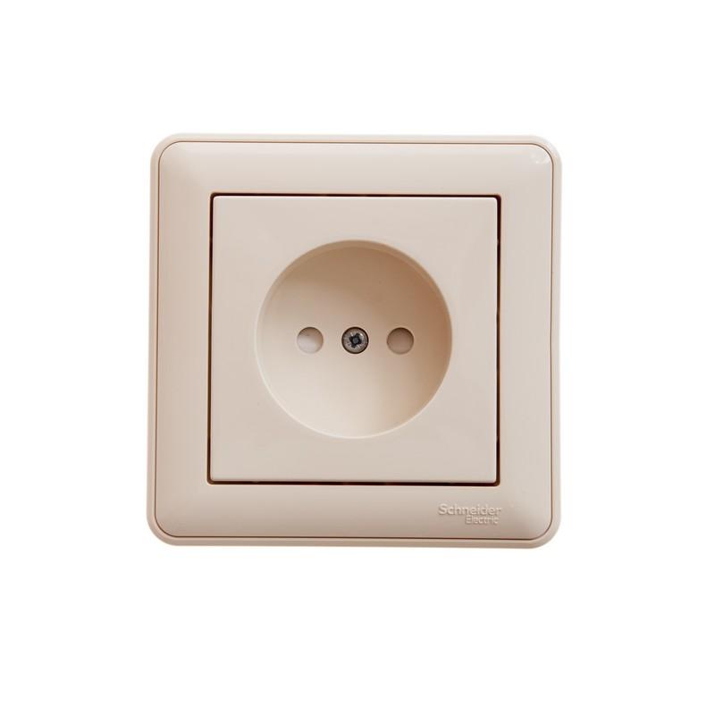 W59 Слоновая кость Розетка без заземления (в сборе) | RS16-151-28 | SE — Systeme Electric