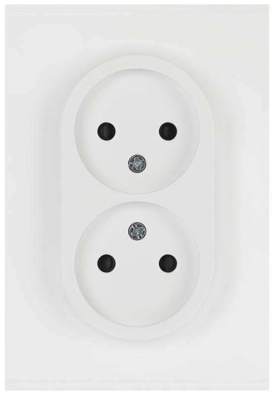 Розетка Arktik 16-2107-08 без заземления двойная 2X2P 16А-250В белый матовый | Б0071688 | ЭРА — ЭРА (Энергия света)