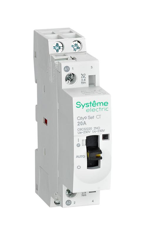 Контактор модульный 2P 2НО 20A AC 230В-230В City9 | C9C32220 |Systeme Electric — Systeme Electric