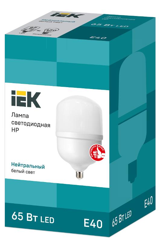 Лампа светодиодная промышленная HP 65Вт 230В 4000К E40 | LLE-HP-65-230-40-E40 | IEK — миниатюра 3