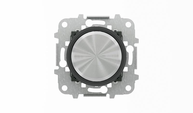 Механизм электронного поворотного светорегулятора для LED, 2 - 100 Вт, серия SKY Moon, кольцо чёрное стекло|2CLA866020A1501| ABB — ABB