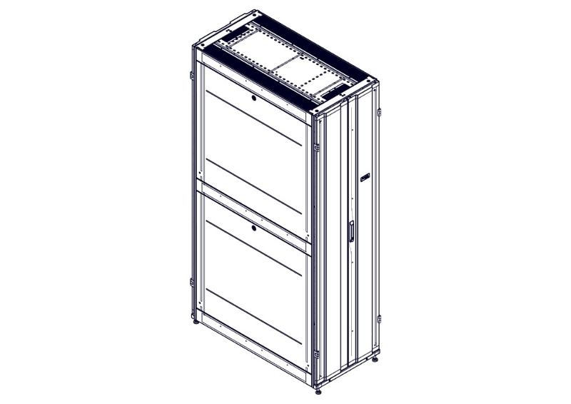 Шкаф Systeme Electric, серия Uniprom, 48U-600/1200, боковые панели 4шт, черный | UR3307 | SE — Systeme Electric