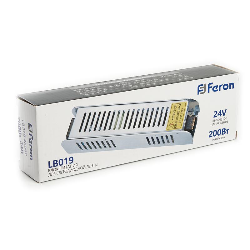 Трансформатор электронный для светодиодной ленты 200W 24V (драйвер), LB019 FERON | 48047 | FERON — миниатюра 5