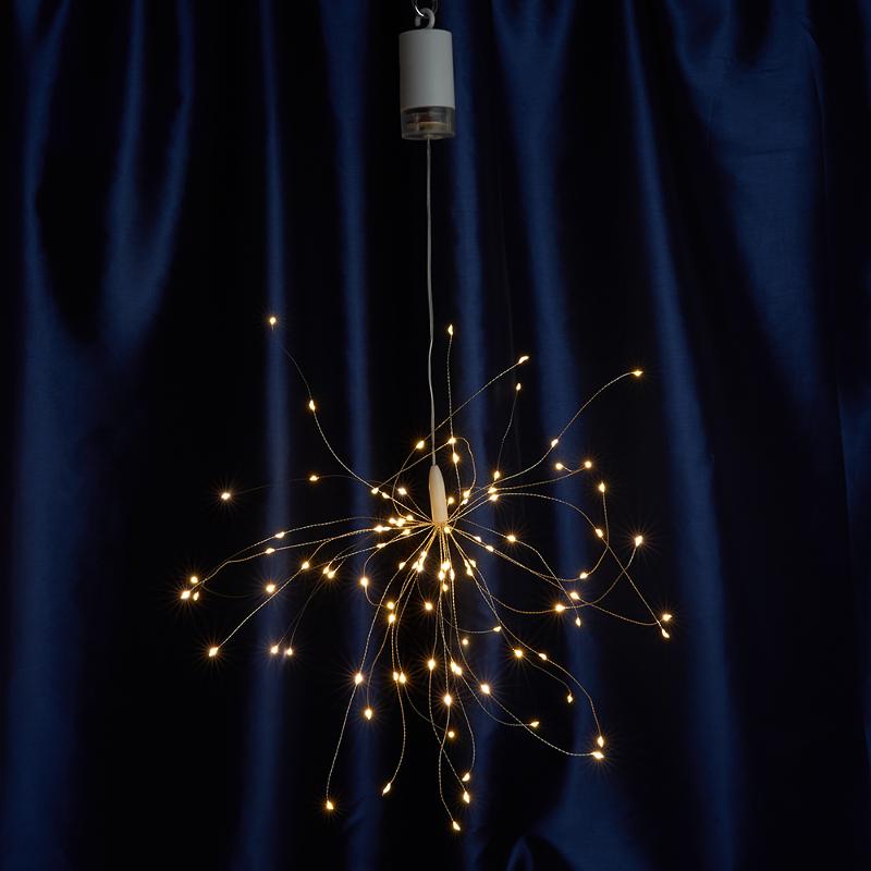 Гирлянда украшение Фейерверк 100 LED 0.3м, 2700K, батарейки 4*АА, IP20, CL595 | 41654 | FERON — миниатюра 1