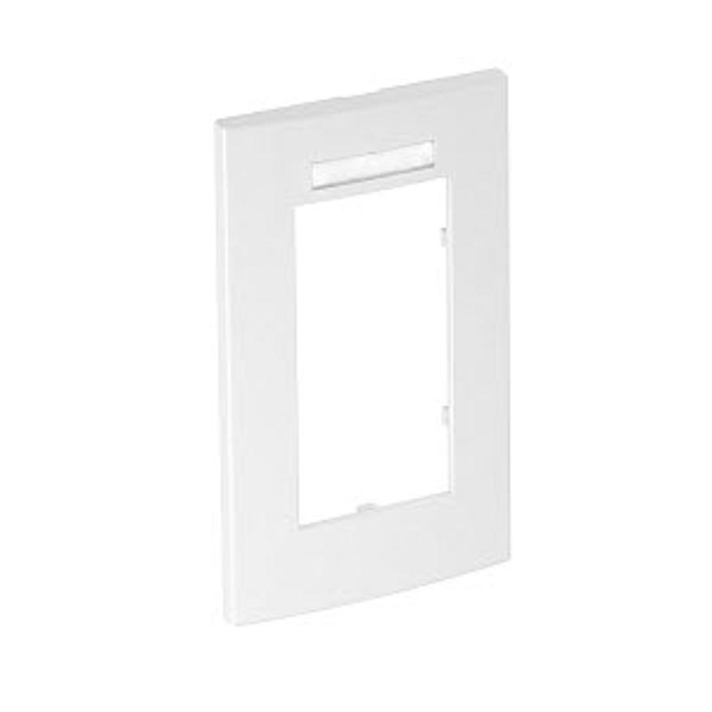 Рамка двойная Modul45 (с полем д/маркировки,вертик.,84x140 мм,белый) (AR45-BSF2 RW) | 6119362 | OBO Bettermann — миниатюра 2