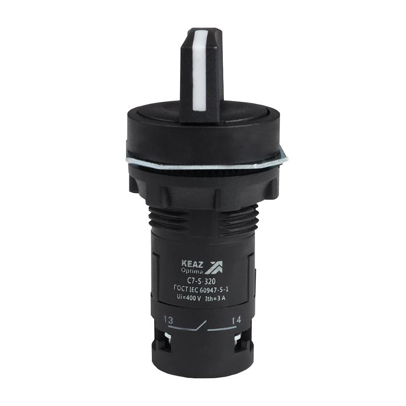 Переключатель 3 положения OptiSignal Compact D22 C7-S-320 черный 2НО XB7ND33 | 362138 | КЭАЗ — КЭАЗ (Курский электроаппаратный завод)