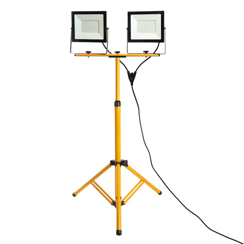 Прожектор светодиодный LL-505 2*100W 6400К 220V черный IP65 (на штативе) | 48506 | FERON — Feron