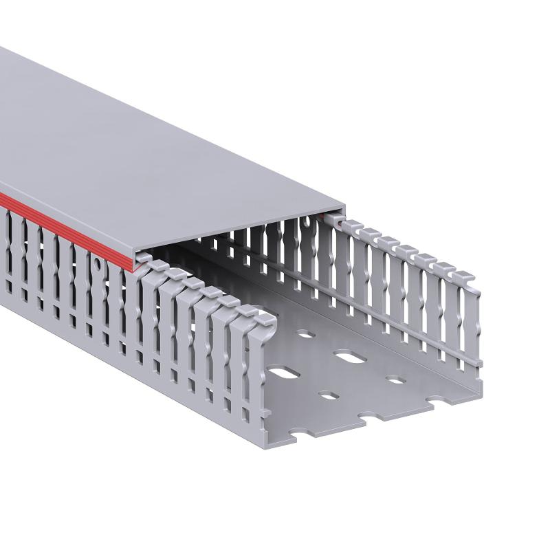 Короб перфорированный серый RL6 80х40 (ШхВ) зуб - 6мм, паз -4мм  | 01153RL |  DKC — миниатюра 4