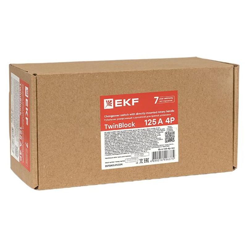 Рубильник 125A 4P реверсивный c рукояткой для прямой установки TwinBlock | tb-s-125-4p-rev | EKF — миниатюра 19